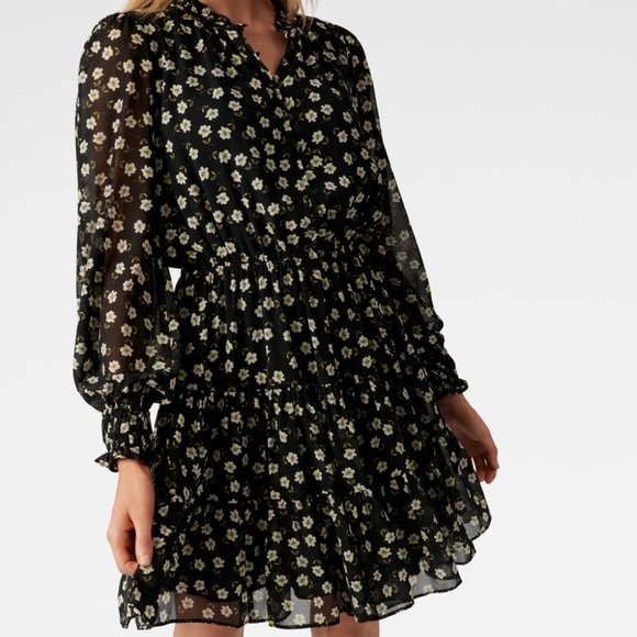 NWOT Ever New Hunter Tiered Skater Dress - Picture 1 of 8